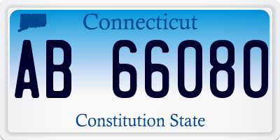 CT license plate AB66080