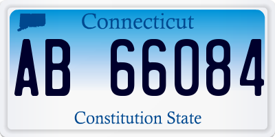 CT license plate AB66084
