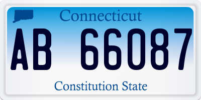 CT license plate AB66087