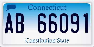 CT license plate AB66091