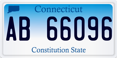 CT license plate AB66096