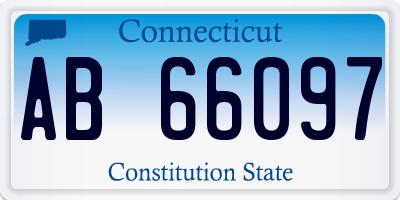 CT license plate AB66097