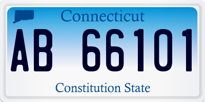 CT license plate AB66101