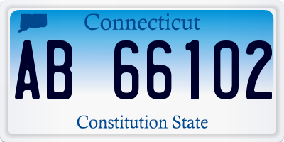 CT license plate AB66102