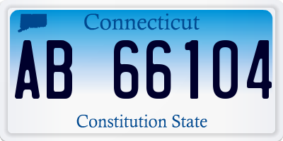 CT license plate AB66104