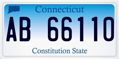 CT license plate AB66110