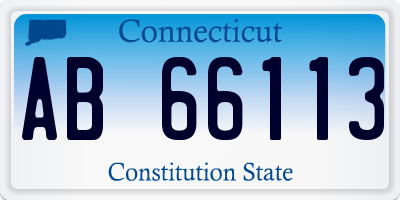 CT license plate AB66113