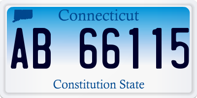 CT license plate AB66115