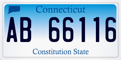 CT license plate AB66116