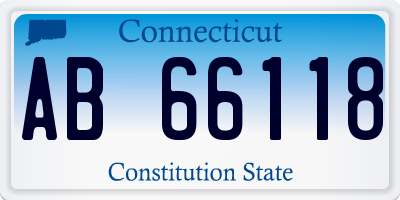 CT license plate AB66118