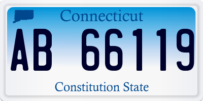 CT license plate AB66119