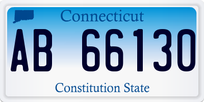 CT license plate AB66130