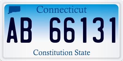 CT license plate AB66131