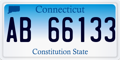 CT license plate AB66133