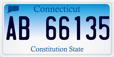 CT license plate AB66135