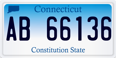 CT license plate AB66136