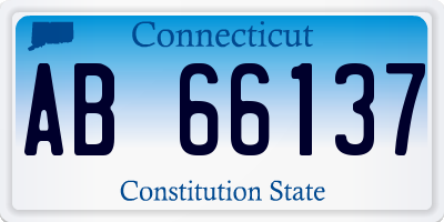 CT license plate AB66137