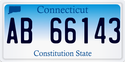 CT license plate AB66143