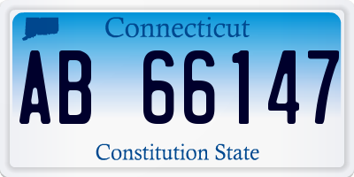 CT license plate AB66147