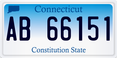 CT license plate AB66151