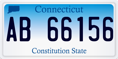 CT license plate AB66156