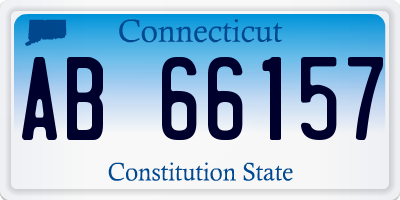 CT license plate AB66157