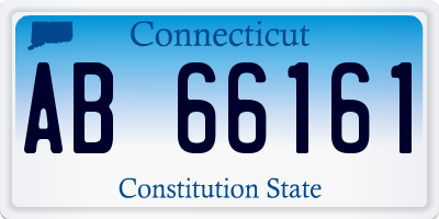 CT license plate AB66161