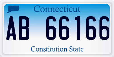 CT license plate AB66166