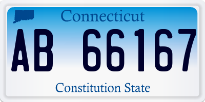 CT license plate AB66167