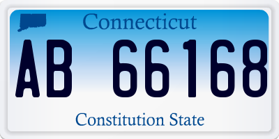 CT license plate AB66168