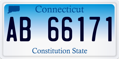 CT license plate AB66171