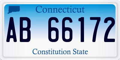 CT license plate AB66172