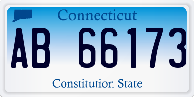 CT license plate AB66173