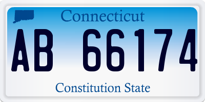 CT license plate AB66174