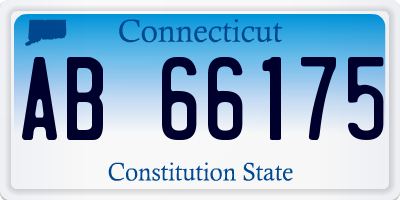 CT license plate AB66175