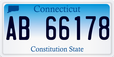CT license plate AB66178