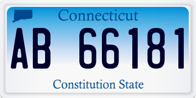 CT license plate AB66181