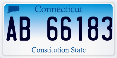 CT license plate AB66183