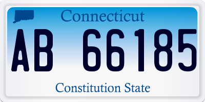 CT license plate AB66185