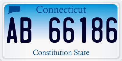 CT license plate AB66186