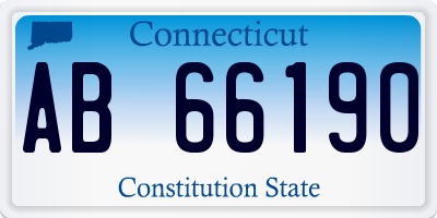 CT license plate AB66190