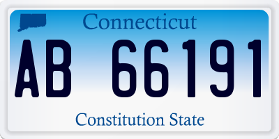 CT license plate AB66191