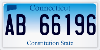 CT license plate AB66196