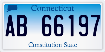 CT license plate AB66197