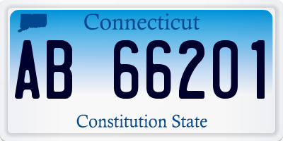 CT license plate AB66201