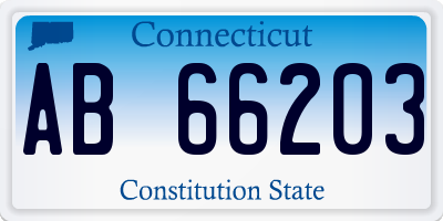 CT license plate AB66203