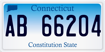 CT license plate AB66204