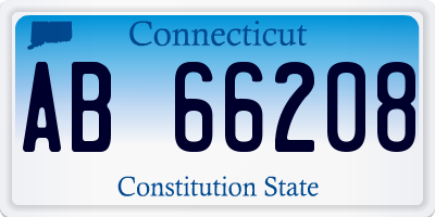 CT license plate AB66208