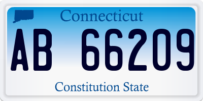 CT license plate AB66209