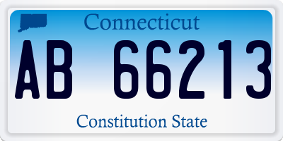 CT license plate AB66213